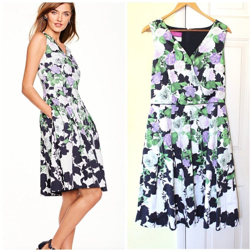 Talbots Oprah Magazine Collection floral Midi dress Size 6/8 sleeveless Casual